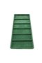 Domestic Production Lefkoşa Model Suede Fabric Green Color 38 cm / 19 cm Glasses Display Drawer Stand - 2