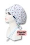 Standard Size Blue Polka Dot Roses Surgical Cap for Doctors, Nurses, Healthcare Workers, Hospital Staff, and Chefs