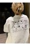 Women's Summer T-Shirt |   %100 |   Round Neck, Short Sleeves |   Fun Cartoon Dog Print - 5
