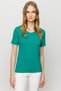 Women's Crew Neck Short Sleeve Cotton Camisole T-shirt Green - 3