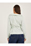 Striped Notch Lapel Wrap Top with Tie Detail - 4