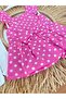 Girl's Polka Dot Shorts Jumpsuit and Pompom Socks Set - 2