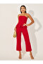 Bandeau Neck Wide Leg Jumpsuit