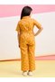 Mustard Cotton Shirt and Trousers Set for Girls - 3