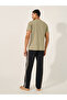 Solid Round Neck T-Shirt and Striped Pyjama Set - 4