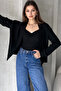 Black Athlete Cardigan Double Set - 5