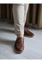 Melinta Men's Genuine Leather Tan Casual Shoes - 2