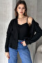 Black Athlete Cardigan Double Set