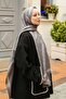 Premium Lux Original Monogram Shawl (Silk Voile, High Quality, Lightweight, Casual, Stylish, Testure Clothing) - 3