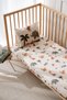 70X110 cm Baby Crib, Park Bed Elastic Sheet Set - Safari Animals - 2
