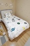 White Space Little Astronaut Patterned Single Quilt and Pillowcase - 3