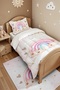 Powder Colored Rainbow Patterned Single Duvet and Pillowcase - 4