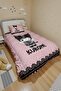 Pink Hearts and Kuromi Patterned Single Quilt and Pillowcase - 3