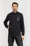 Erkek Fermuarlı Sweatshirt Siyah - 3