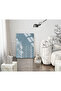 Hari̇kabi̇rev | Ice Blue Silver Tree Branch Pattern Tempered Unbreakable Glass Table | Tmtekli̇ - 2