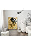 Hari̇kabi̇rev | Gold-Green Palm Leaf Themed Tempered Unbreakable Glass Table | Tmtekli̇ - 2