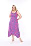 Summer Strap Combed Cotton Asymmetrical Cut skirt Large Size Dress - 5