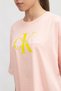 Iconic Monologo Women's Crew Neck T-Shirt Pink - 4