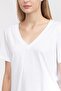 Smooth Cotton Women's V-Neck T-Shirt White - 4