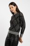 Women's Vita-188 Game Crew Neck Knitwear Sweater Black
