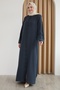 Drop Stone Patterned Anthracite Ferace - 3