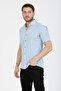 Men's Short Sleeve Slim Fit Knitted Shirt 2583 - 5
