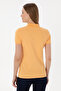 Women's Orange Basic Polo Neck T-Shirt 50305764 -Vr202 - 5