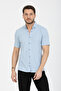 Men's Short Sleeve Slim Fit Knitted Shirt 2583 - 3