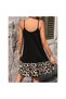 Women's Rope Detailed Short Dress with Straps, Round Neck, Viscose Skirt, Single Jersey Dress - 3