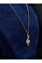 Left Switch Model Music Art Themed Zircon Stone Yellow Plated Steel Necklace - 5