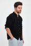 Men's Shirt - Muslin Judge Collar Long Sleeve Men's Shirt-4050 - 5