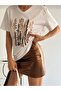 Plus Size Print and Sequin Tee - 2