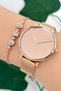 Steel Cord Women Wrist Watch 3 Atm Water Resistant Rose Zmdk1189 - 3