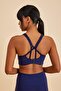 Sportive Navy Blue Light Touch Sports Bra with Recovery Effect - 6