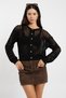 Women's Vita 187 Trend Openwork / Perforated Seasonal Buttoned Knitwear Cardigan Black