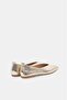 Genuine Leather Golden Golden Shoes - 3