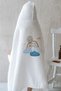4 Layers Muslin Hooded Towel - For Baby Series - Blue Clouds And Balloon - 2