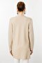 Women's Perforated Araboy Summer Knitwear Cardigan Beige - 5