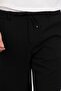 Pleated Loose Fabric Trousers - Black - 2