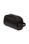 Men's Black Vegan Leather Elagan Portfolio Daily Cosmetic Handbag Clutch - 5