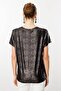Women's Crew Neck Low Sleeve T-Shirt Black - 4