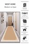 Machine Washable Non-Slip Sole Stain Resistant Kitchen Rug Living Room Rug and Runner Rug - 2