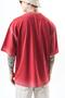 Men's the Standard Printed Oversize T-Shirt Claret Red - 5