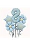 Daisy Blue Happy Birthday 8 Years Old Foil Balloon Set