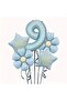 Daisy Blue Happy Birthday 9 Years Old Foil Balloon Set