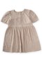 Heart Jewelled Linen Dress 2-7 Years Natural - 2