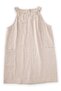 Bracelet Collar Linen Side Pocket Dress 2-7 Years Natural - 2