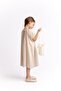 Ribbed Linen Dress 2-7 Years Natural - 2