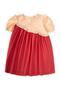 Two-Color Asymmetrical Dress for 2-7 Years Old Yavruağzı