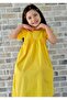 Robadan Ruffle Gathered Poplin Dress 2-7 Years Yellow